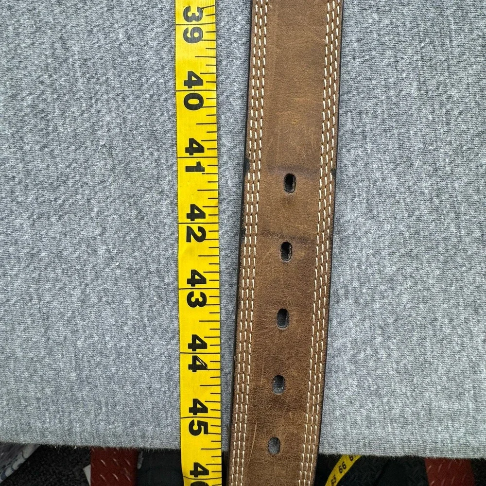 CARHARTT Belt Brown Full Grain Leather 2754-20‎ Men's Roller Belt Sz 44
